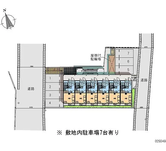 ★手数料０円★大牟田市大正町１丁目　月極駐車場（LP）